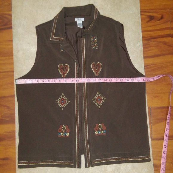 GRAFF Um Company XL Embroidered Vest Jacket Polyes - Picture 3 of 6